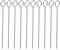 JIHUOO 40 Pcs 15cm Stainless Steel Turkey Lacers Poultry Pins Barbecue Grill Skewers Long Metal Cocktail Sticks Long BBQ Grilling Skewers Outdoor Cooking Skewers