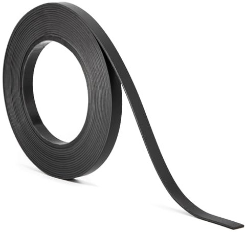 Magstick 1 bande magnétique noire I env. 1 cm x 5 m Bande magnétique à marquer sur tableau blanc calendrier I Lignes magnétiques non autocollantes I mag280