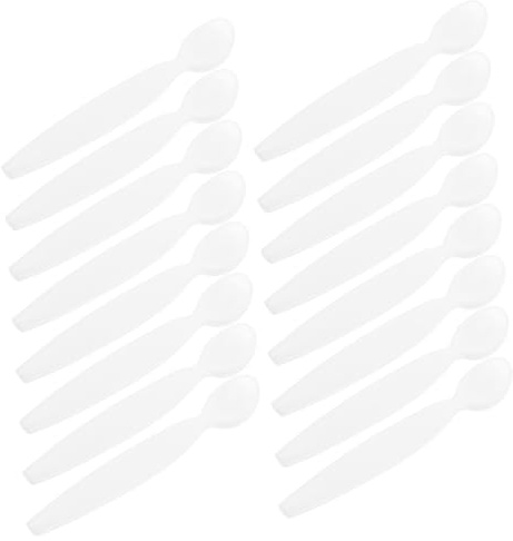 Veemoon 20 piezas Espátulas Pequeñas para Maquillaje y Cuidado Facial Cucharas para Crema Reutilizables Superficie y Diseño Portátil para Aplicar Cremas y
