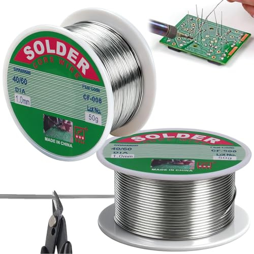 Stagno Per Saldare,Filo Per Saldatura Senza Piombo,Stagno Con Flusso,1 mm,100 g,Senza Piombo,Con Nucleo Di Colofonia,Per La Riparazione,Il Fai Da Te,Componenti Elettronici Per Saldatura
