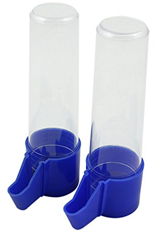 Nobleza - 2 x Abbeveratoio Uccelli, Abbeveratoio dell'alimentatore della Gabbia 90ml - Adatto per Uccelli da Compagnia di Piccole e Medie Dimensioni Come Canarini e Parrocchetti