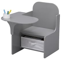 Delta Children MySize Chair Desk With Storage Bin, Grey