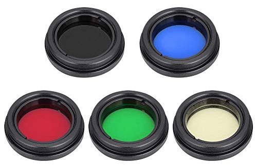 Bewinner Telescope Lens Color Filter, Eyepiece Lens Filter with Inch Thread Suitable for Enhanced Views of the Moon/Jupiter/Mars/Nebula/Deep Sky, Great Present for Astronomical Telescope Lovers
