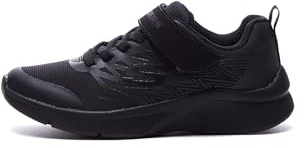 Skechers Boy's Microspec Texlor Sneakers, Black Textile & Trim, 12 UK Child