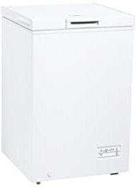 Candy CCHH 100, Congelador Arcón Horizontal, 55CM, 100L, Tecnología Estática, 1 Cesto, Control Electrónico Externo, Indicador de Temperatura, Alarma Aumento de Temperatura, 39DB, Blanco