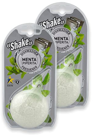 SHAKE Spülmaschinen Deo (Minze) • Duft für Geschirrspüler • Frischer Spülmaschine Duft gegen Gerüche • Geruchsentferner Spülmaschine • 2 Stück