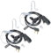 HYS Covert Acoustic Tube Earpiece PTT Mic Security Bodyguard Headset Compatible with 2 Pin Kenwood Baofeng BF-888S UV-5R Kenwood Walkie Talkie (2 Pcs)