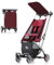 Beberoad Love R1 Auto-Klappbarer ultraleichter Reise-Kinderwagen für Flugzeug, kleiner kompakter Kinderwagen für Babys und Kleinkinder mit Kissen, Sonnenschutz, Getränkehalter (rot)