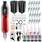STIGMA Maquina de Tatuar Kit de Tatuaje Completo con 2 Baterias 20Pcs Agujas de Tatuaje, Tintas Colores para Tatuar con Todos Necesitos STP7KIT-2