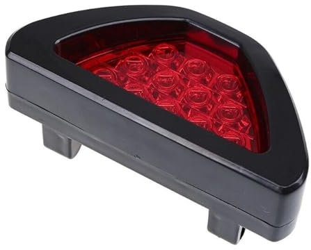 Tredje bromsljus Universal Bromssignallampa F1 Stil Triangel Sportig 12LED Dimljus Bak Bilar Och Motorcyklar Bakre Tredje Bromslampa