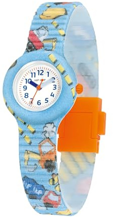 HIP HOP, Collezione Kids Fun, Orologio Bambini con Grafica Truck & Fun, Cinturino in Silicone Eco-Friendly, Cassa 28 mm, Facile da Leggere, Colori Vivaci
