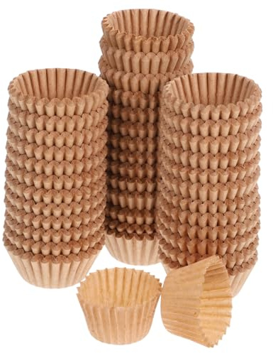 Generic 1000 St Bakplåtar Brödbakningsmatta Pappersformar Bruna Muffinsformar Muffinsformar Papper Mini Chokladtryffelformar Små Bakformar