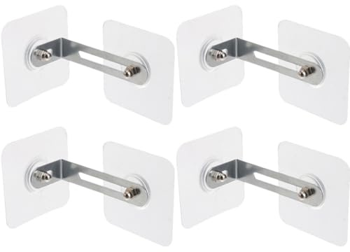 Gogogmee 4Pcs Punch Free Furniture Anti Tip Kit, Adhesive Furniture Anchors, Wall Anchors for Proofing, No Drill, Child Pets Safety Guarding