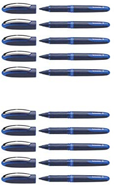 Schneider One Business Writing Instruments Rollerball Pen, Ultra Smooth Tip 0.6 mm (10 x Blue)