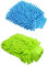 NA 2Pcs Microfiber Car Wash Mitt - Cleaning Gloves for Vehicles and Household Use