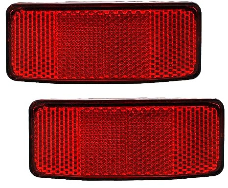 UGPLM 2X Bike Reflectors for Night Riding Safety Reflectors Basket Mount Front Rear Universal Bicycle Reflectors for Mountain Road Bikes Outdoor