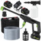 ohfruit Cordless Power Washer 6-in-1 Adjustable Nozzles Portable Pressure Washer with 2 Rechargeable Batteries 21V Pressure Cleaner with Foam Jug for Patio Cleaning and Car Washing Black