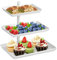 Obst Etagere mit 3 Etagen, Obstkorb Etagere Weiß für Party, 360° Drehbares Tortenständer 3 Etagen, Stabil Und Ohne zu Zittern, Food Display Servierplatte für Kuchen, Obst, Dessert