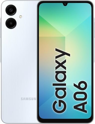 SAMSUNG Galaxy A06 4G LTE Versione Globale SM-A065F/DS, NO NFC, Display 6,7, Doppia SIM 50MP Doppia Fotocamera Blu (Light Blue), 64GB