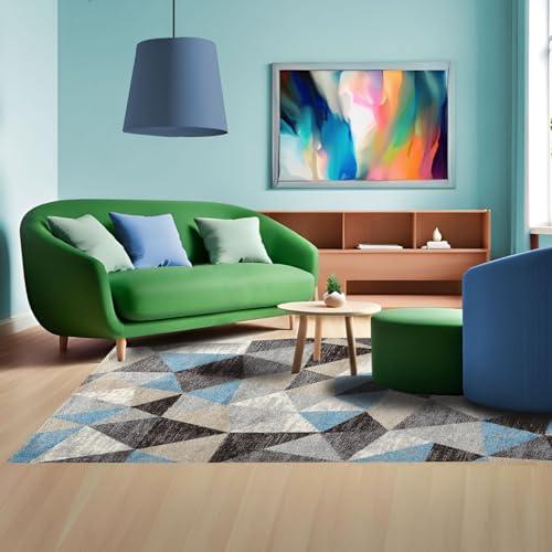 HMO HOME MY OWN Tappeto Piccolo 60x110 cm Moderno in Polipropilene – Economico e Resistente – Tappeto Pelo Corto Facile da Pulire – Ideale per Ingresso, Stanza dei Giochi e Camera da Letto