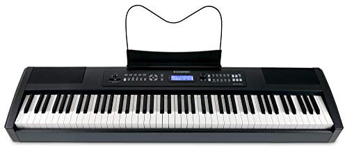 McGrey SP-100-Plus BK Stagepiano (88 gewichtete Tasten, Anschlagdynamik, Polyphonie: 64, 137 Sounds, MIDI, USB, Aufnahme- & Begleitfunktion, inkl. Notenhalter und Netzteil) schwarz