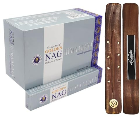 Aromasenses. - Rökelse Golden Nag Vijayshree - 12 lådor med 15 gram vardera (Himalaya)