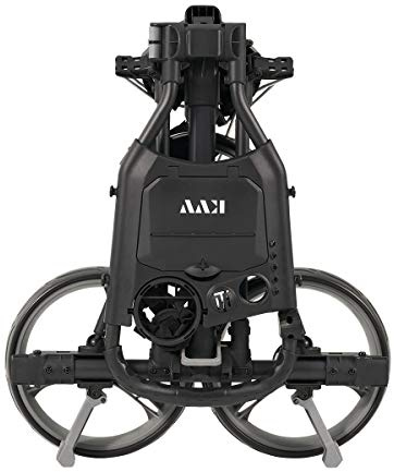 KVV 3 Wheel Compact Flat Folding Design Golf Push Cart with Lightweight and Sturdy Aluminum Frame Charcoal