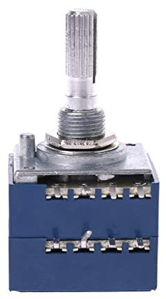 fatteryu Potenziometro RH2702 Albero Diviso dentato a 8 Pin 6MM Precisione 27 Tipo A100K 100K