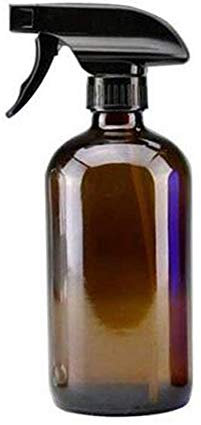 Flacone spray vuoto, riutilizzabile, in vetro sottile, con grilletto nero, ideale per oli essenziali cosmetici, prodotti per la pulizia fatti in casa, aromaterapia