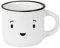 Espressotasse vintage| Mini Keramik Becher zum verschenken | 95 ml | Gesicht Mann, Weiß