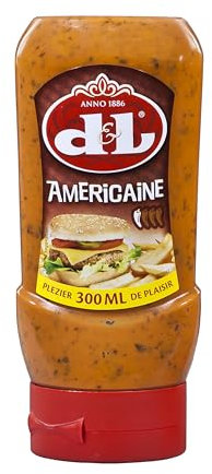 D&L Americaine Sauce - 1x 300ml - belgische Grill-Soße aus Tomaten, würzig und leicht scharf von Devos & Lemmens, zu Burger & Pommes, als Fleisch- und Fisch-Sauce, Chicken Wings