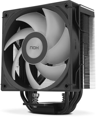 NOX XTREME PRODUCTS HUMMER H-500 – Disipador CPU con pantalla digital de temperatura, compatible AMD AM/AM4 e Intel 115X/1200/1700/1851, ventilador 120 mm PWM, 4 heatpipes cobre/aluminio, negro