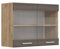 Vicco Küchenglashängeschrank R-Line, Glashängeschrank, Edelgrau, 80 cm