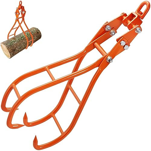 VEVOR Gancho de madera de 28 pulgadas, pinzas giratorias de acero para levantar troncos de 31 pulgadas, garras de águila con capacidad de carga de 1000 kg para tractores, ATV, camiones, carretillas