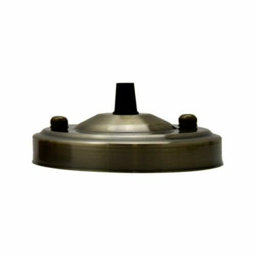 LEDSone Rosone da soffitto in stile industriale retrò, 108 mm, morsetto flessibile, piastra in metallo per lampada, accessori per coperture da soffitto (ottone verde)