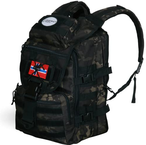 Militär Rucksack Headgear 28L | Das Original - Extra Wasserabweisend | Taktischer Daypack - Auch perfekt als Outdoor Rucksack | Bundeswehr Rucksack | Survival Backpack (Mk.II Multicam Schwarz)