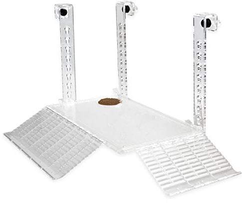 ANMOO Plateforme pour tortue en acrylique - Rampes à suspendre pour tortue - Habitat de tortue non toxique - Plateforme pour reptiles - Grand accessoire de terrarium
