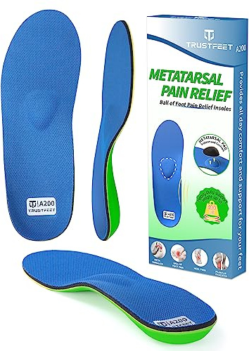 Trustfeet Plantillas ortopédicas con almohadilla metatarsal, adecuadas para fascitis plantar, dolor metatarsal, dolor de talón y pies planos, plantillas de soporte de arco para hombres y mujeres-G