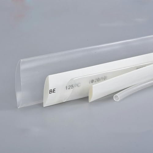 Tubo termorestringente trasparente da 1 metro Tubo termorestringente trasparente Kit filo avvolgente Tubo termorestringente 2:1 Connettore filo avvolgente-Trasparente-12mmX1metro