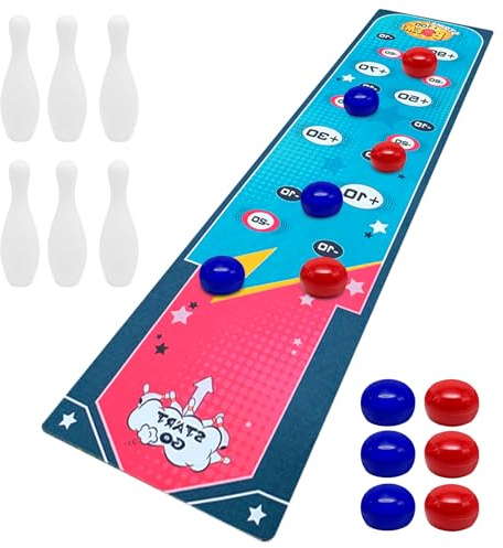 Tabletop Brettspiel Set, Shuffleboard Tischspiele, Shuffleboard Bowling Fußball Tischspiele Interaktive Tabletop Brettspiele für Erwachsene, Brettspiele (Fußball Spiele)