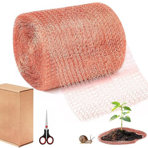 EUIOOVM Kupferband Gegen Schnecken Schneckenschutz Kupfernetz Schneckenzaun Metall 12,7cm x 6m Kupferdraht Gegen Schnecken für Garten Schneckenabwehr