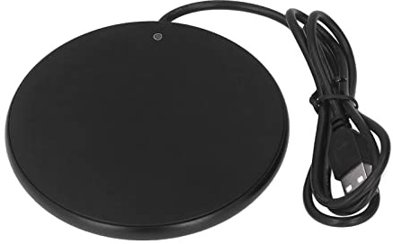 Cufaee Kaffemugg varmare, 55 ° C Konstant temperatur varmare, kaffevärmningsverktyg för mjölk, te, ljus (Black)
