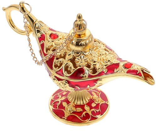 NUOBESTY Ornamento Decorativo Lampada Retrò 12 Cm in Lega di Zinco, Decorazione Creativa da Tavolo per Casa e Ufficio, Idea Regalo Originale per Amici e Collezionisti