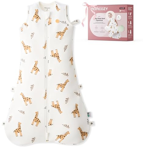 momcozy Baby Sleeping Bag 0-6 Months, 1.5 Tog Wearable Blanket, Giraffe, S