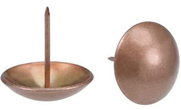 sourcing map Clou Tapissier 30mm Tête Diamètre Clou Ameublement vintage Rond Punaises Cuivré pour Meuble Sofa Dosserets 40 Pcs