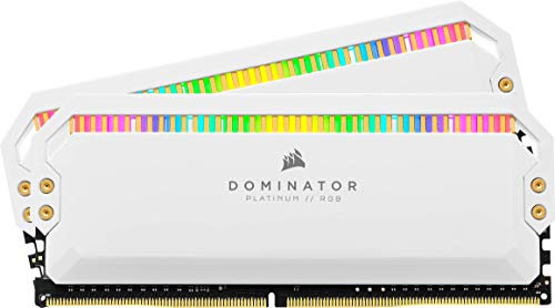 Corsair Dominator Platinum RGB 16GB (2x8GB) DDR4 3600MHz C18, RGB LED-Beleuchtung Arbeitsspeicher (Hohe Taktfrequenzen, Niedrige Latenzen, 12 Ansteuerbaren CAPELLIX RGB-LEDs) - Weiß