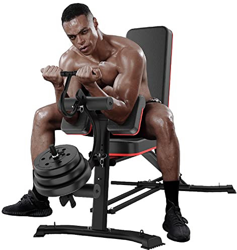 Multifunktionale Gewichtsbank, einstellbare Krafttrainingbank für Ganzkörpertrainingsausrüstung für das Heim -Fitnessstudio