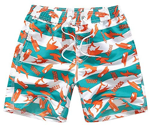 FedMois Short de Bain pour Garçon et Enfant Maillot de Bain avec Slip Intérieur en Filet Séchage Rapide