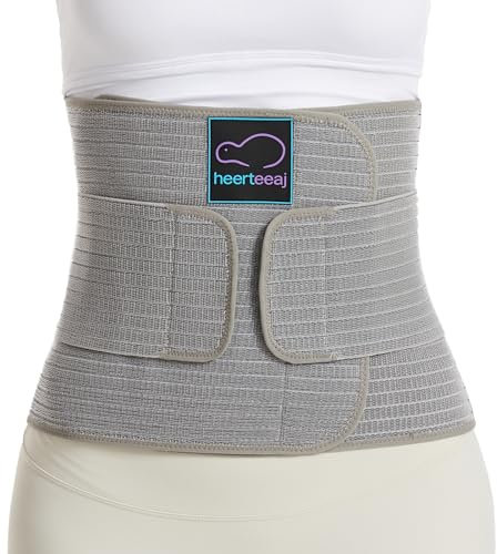 HEERTEEAJ Ceinture abdominale post-partum, ceinture abdominale réglable, pour le soutien abdominal et le soulagement des douleurs dorsales