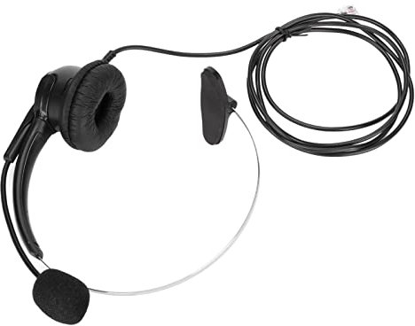 Telefonheadset RJ9-hörlurar med Justerbar Mikrofon för Telefonutrustning för Call Center-kontorstelefon